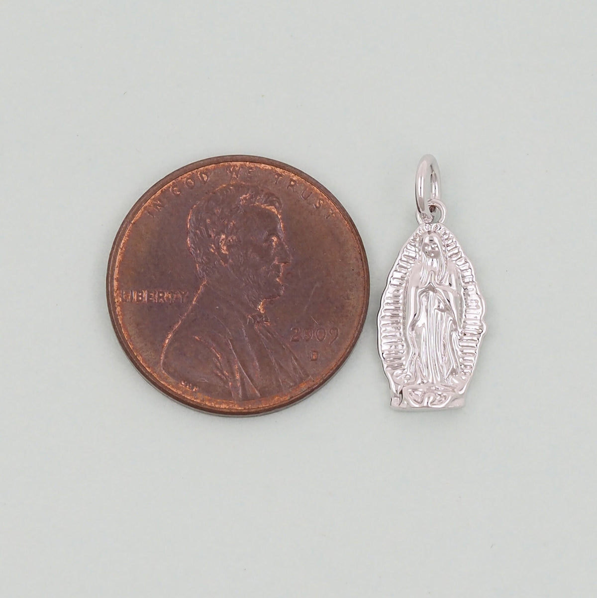 Gold Our Lady of Guadalupe Charms,18K Gold Filled virgin mary Pendant Charm Bracelet Necklace for DIY Jewelry Making Supply