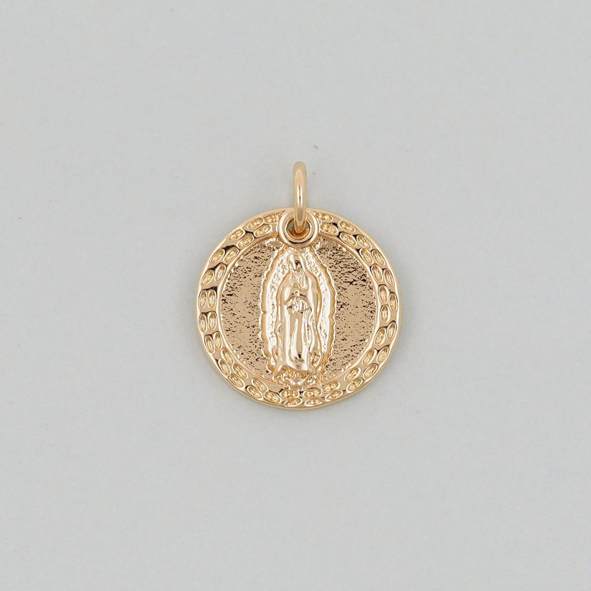 Gold Our Lady of Guadalupe Charms,18K Gold Filled virgin mary Pendant Charm Bracelet Necklace for DIY Jewelry Making Supply