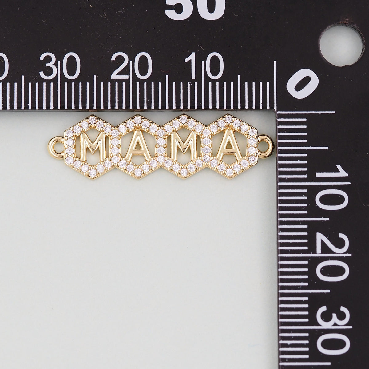 Gold Mama Charms,18K Gold Filled Mama Pendant,Mama Charm Bracelet Necklace for DIY Jewelry Making Supply