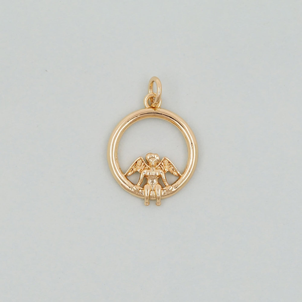 Gold Angel Charms,18K Gold Filled Angel Pendant,Angel Charm Bracelet Necklace for DIY Jewelry Making Supply