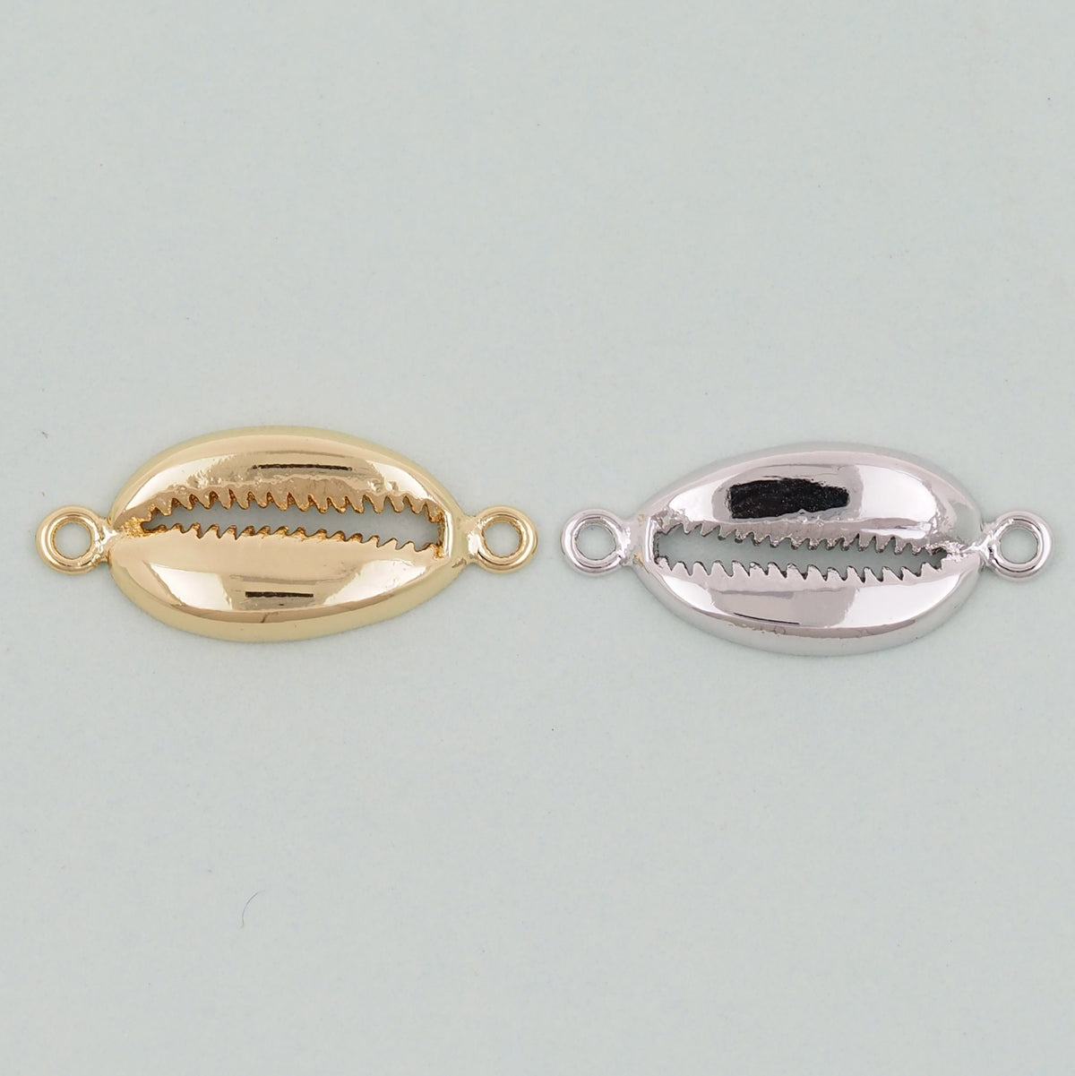 Gold Shell Connector Charms,18K Gold Filled Conch Shell Pendant,Conch Shell Charm Bracelet Necklace for DIY Jewelry Making Su