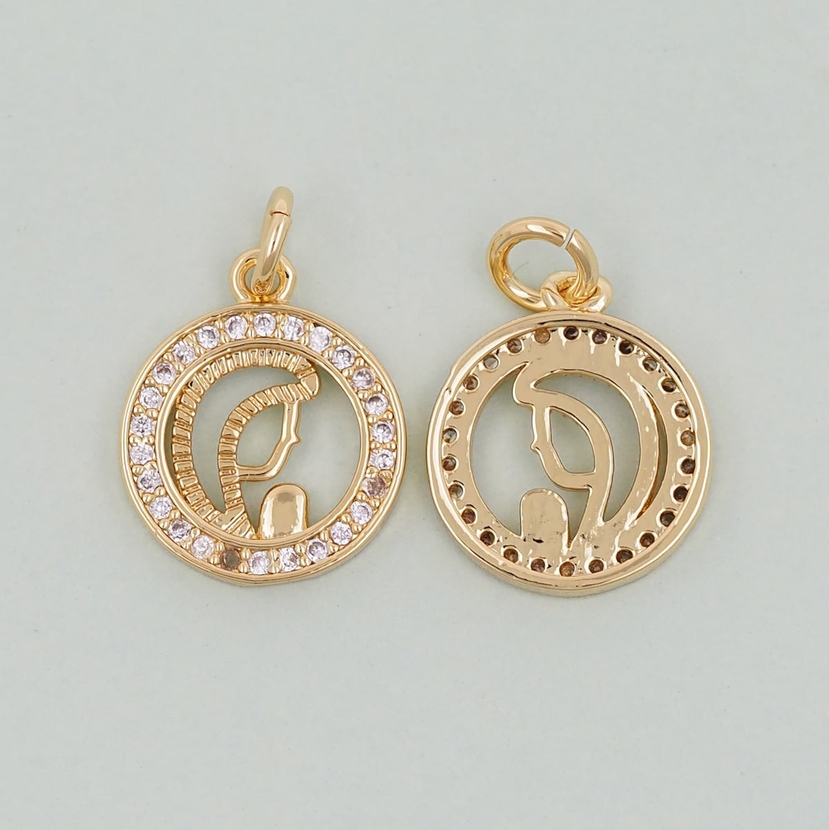 Gold Our Lady of Guadalupe Charms,18K Gold Filled virgin mary prayer Pendant Charm Bracelet Necklace for DIY Jewelry Making S