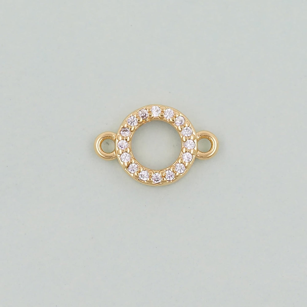 Gold Round Connector Charms,18K Gold Filled Round Pendant,Round Charm Bracelet Necklace for DIY Jewelry Making Supply