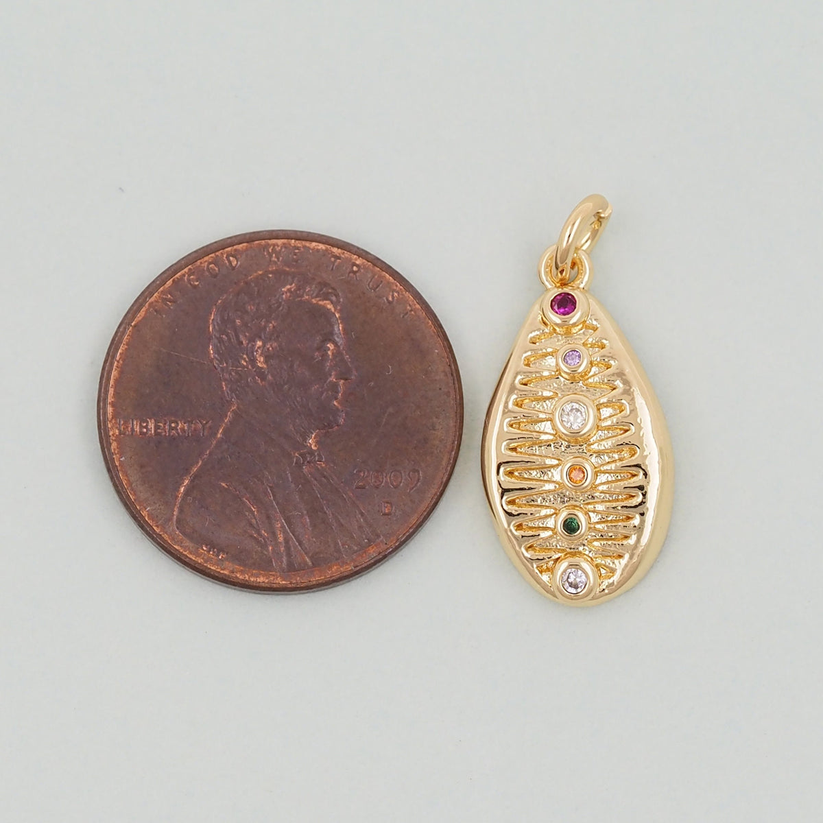 18K Gold Filled Shell Charm Pendant for Jewelry Making