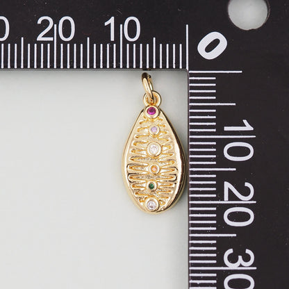 18K Gold Filled Shell Charm Pendant for Jewelry Making