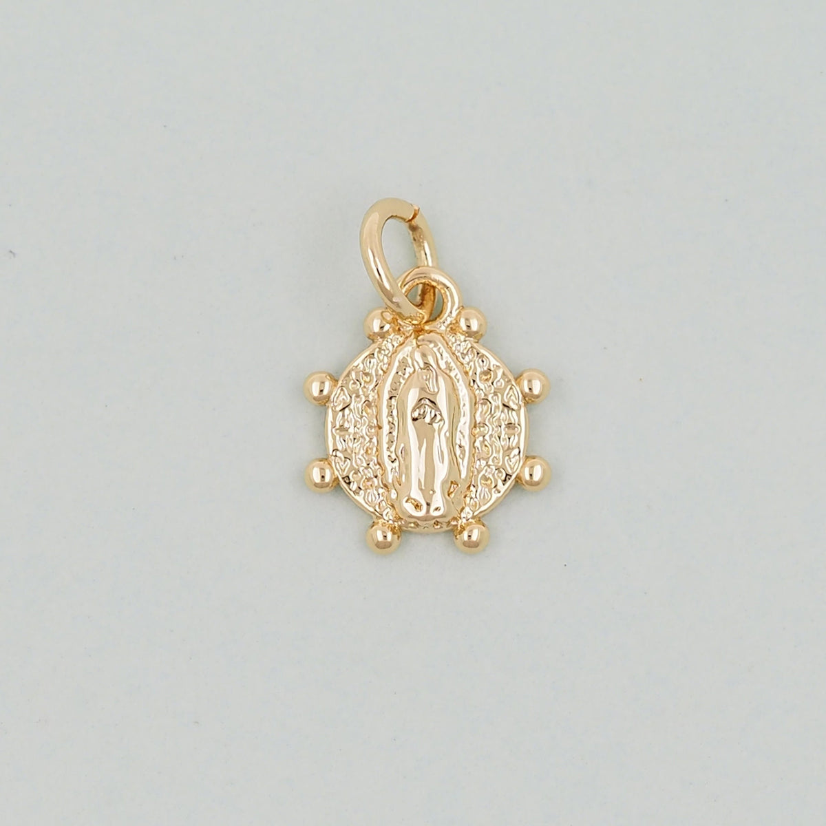 Gold Our Lady of Guadalupe Charms,18K Gold Filled virgin mary Pendant Charm Bracelet Necklace for DIY Jewelry Making Supply