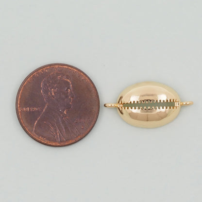 18K Gold Filled Shell Connector for Jewelry Making