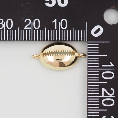 18K Gold Filled Shell Connector for Jewelry Making