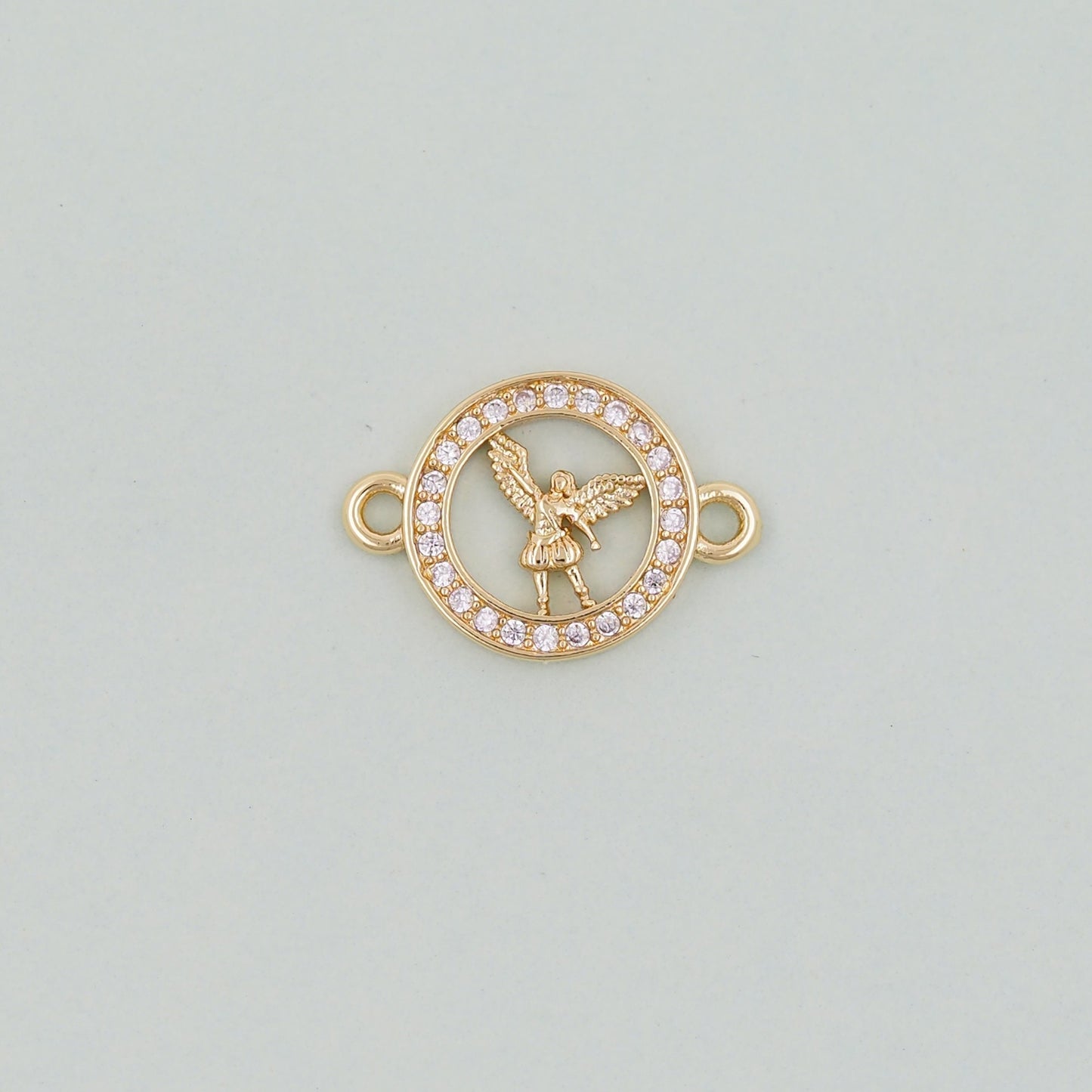 Gold Angel Connector Charms,18K Gold Filled Angel Pendant,Angel Charm Bracelet Necklace for DIY Jewelry Making Supply