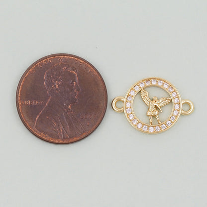18K Gold Filled Angel Connector for Jewelry Making