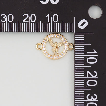 18K Gold Filled Angel Connector for Jewelry Making