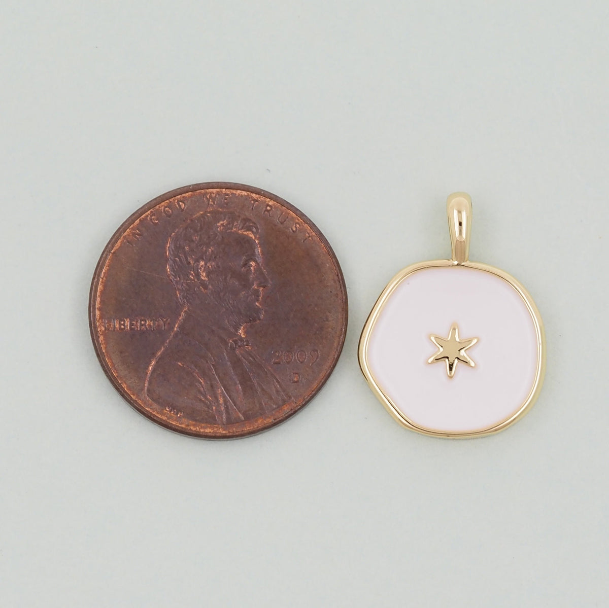 18K Gold Filled north star Pendant,Enamel Star Charm Bracelet Necklace for DIY Jewelry Making Supply
