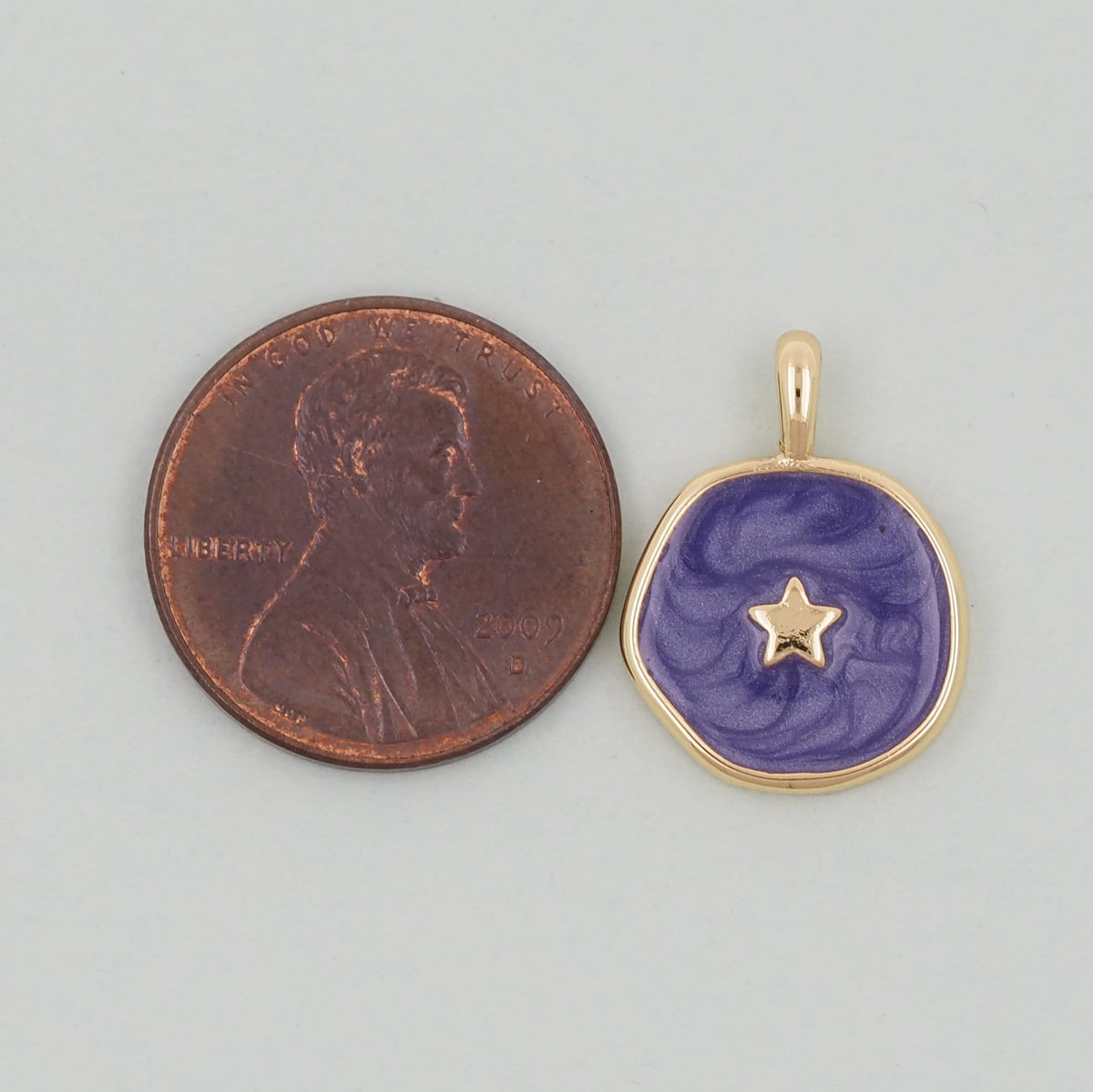 18K Gold Filled star Pendant,Enamel Star Charm Bracelet Necklace for DIY Jewelry Making Supply
