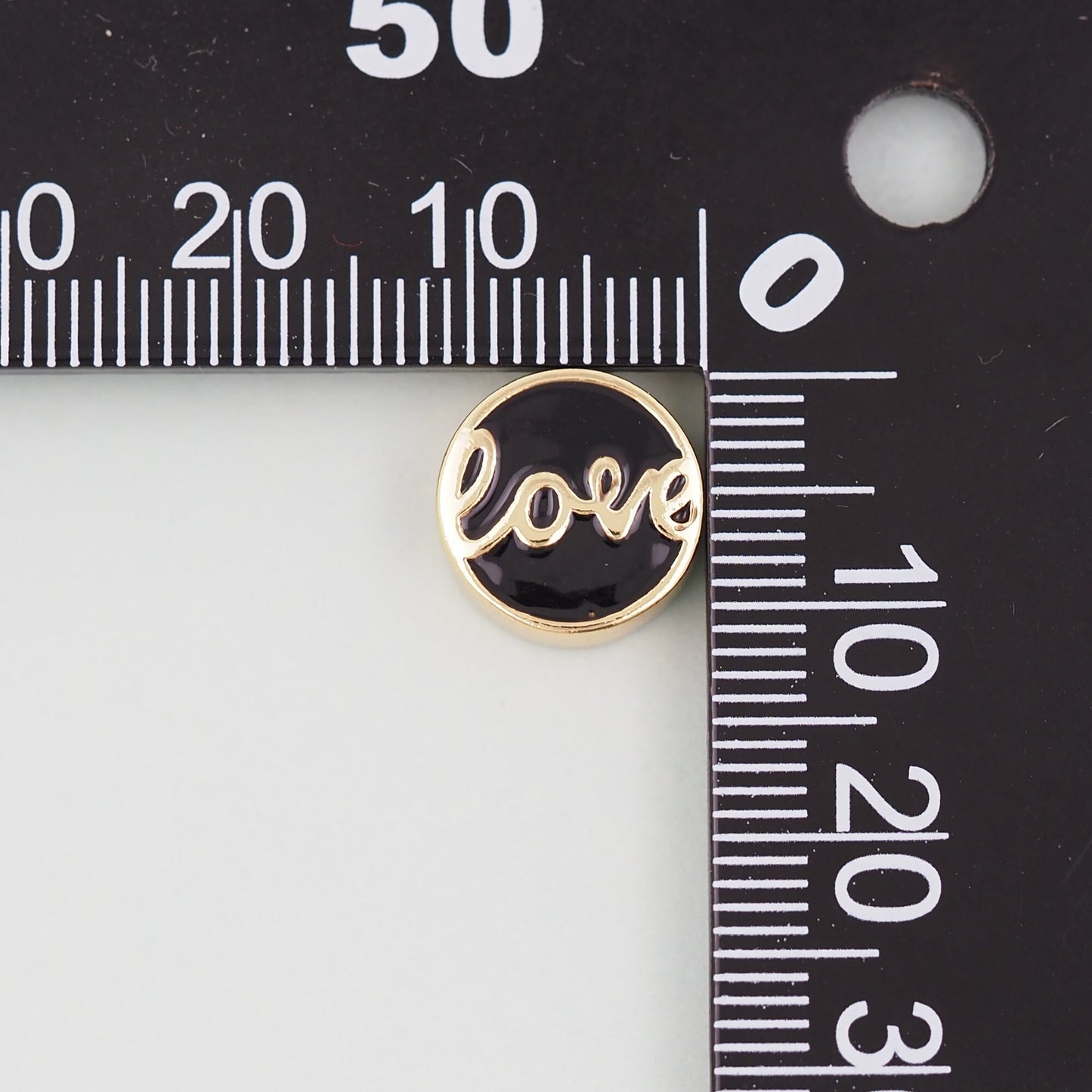 Gold Love Beads Charms,18K Gold Filled Cube Love Pendant,Love Charm Bracelet Necklace for DIY Jewelry Making Supply hole 3mm