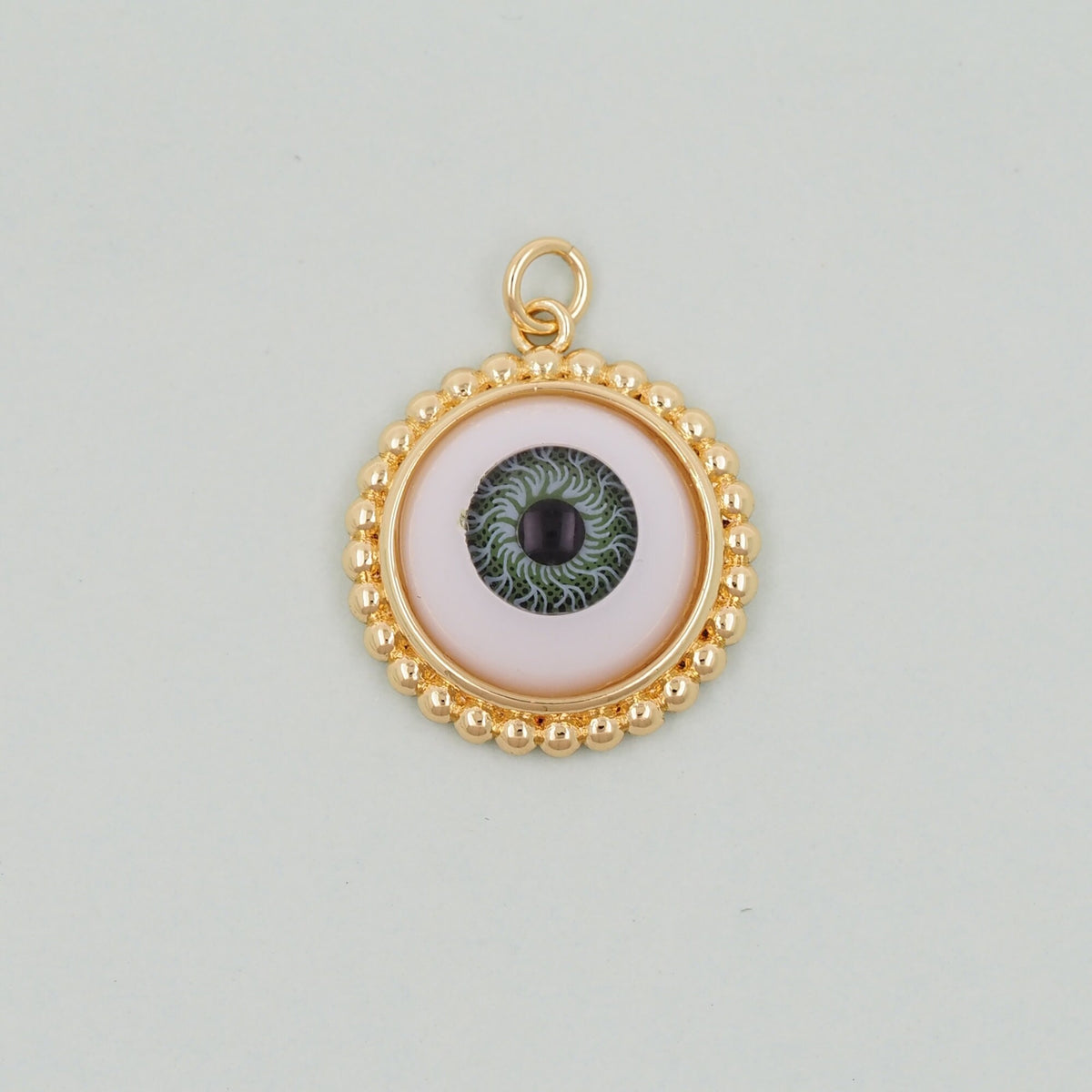 Gold Evil Eye Charms,18K Gold Filled Evil Eye Pendant,Evil Eye Charm Bracelet Necklace for DIY Jewelry Making Supply