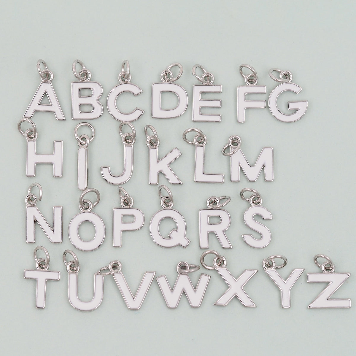 18K Gold Filled Enamel Letter Charm Pendant for Jewelry Making