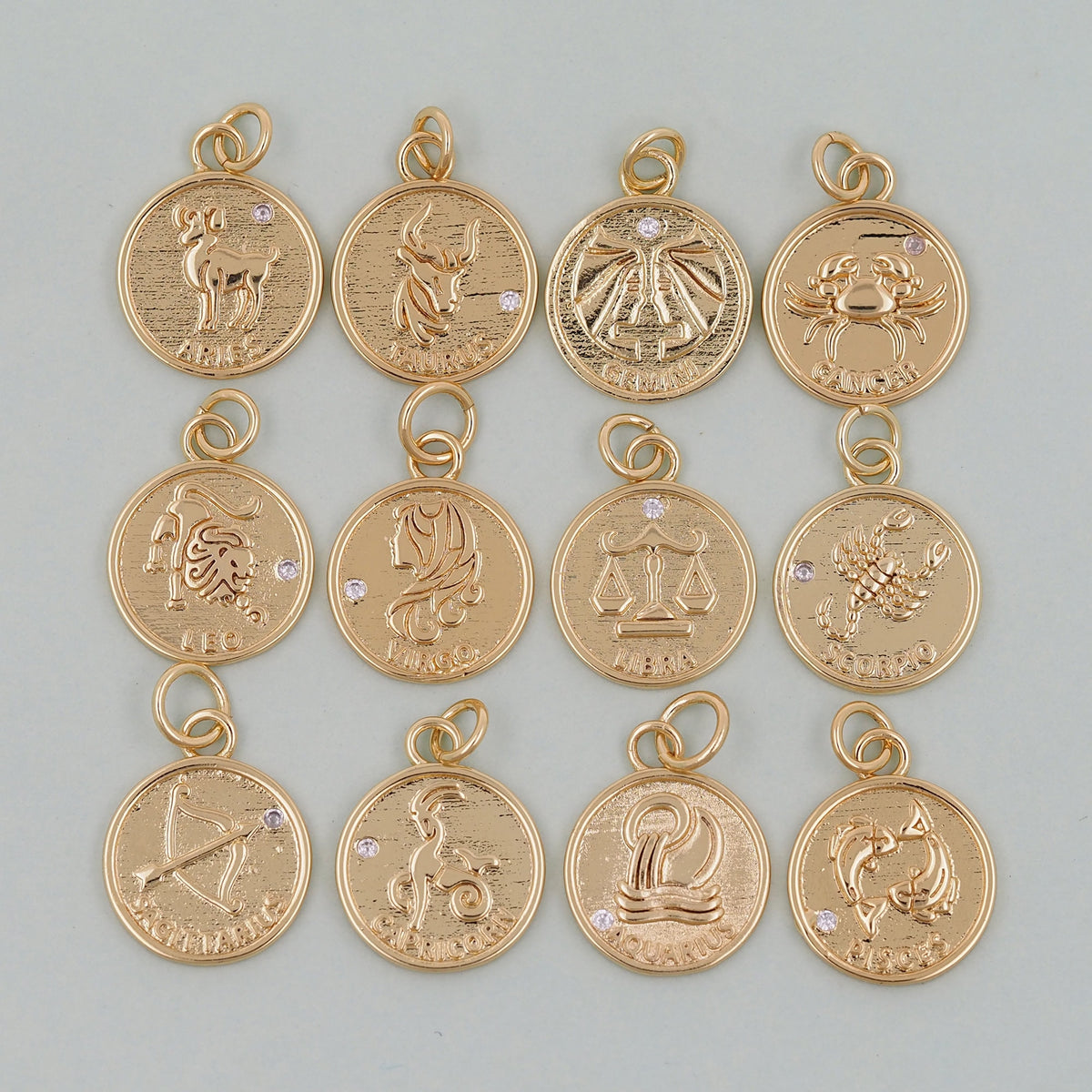 18K Gold Filled Zodiac Constellation Charms,Zodiac Symbol,Horoscope Charm,Gold Astrological Zodiac Sign Minimalist Jewelry