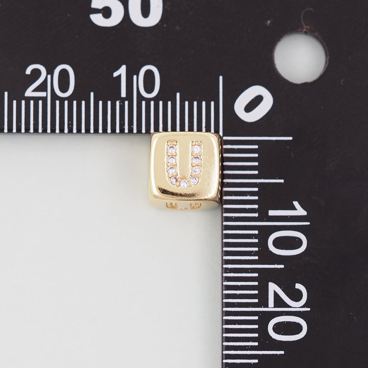 18K Gold Filled Letter Jewelry Beads 4 mm for Jewelry Making