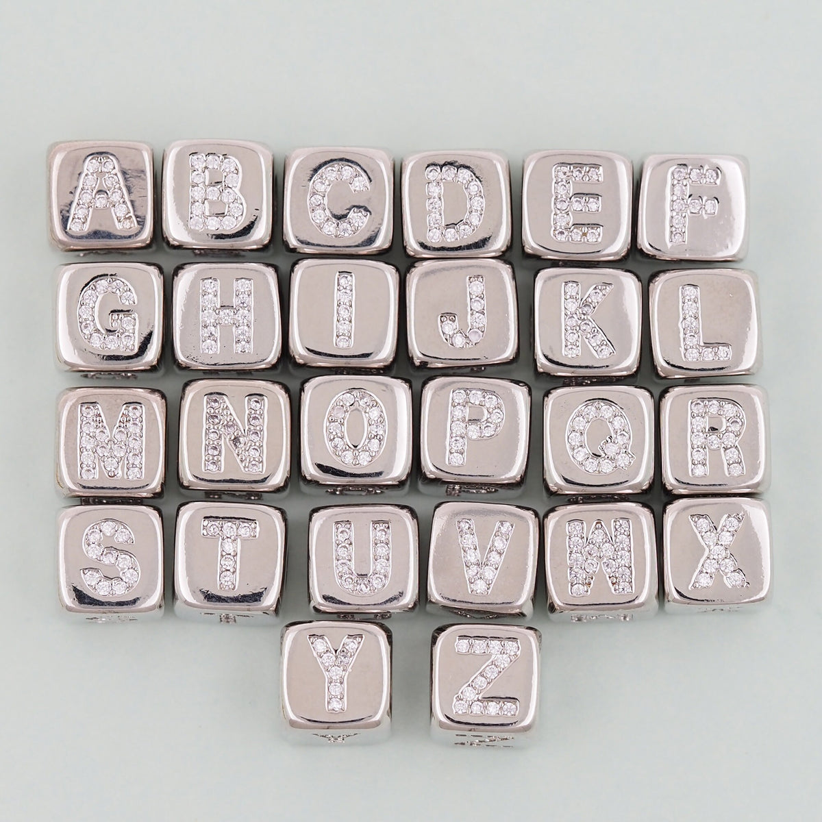 18K Gold Filled Letter Jewelry Beads 4 mm for Jewelry Making