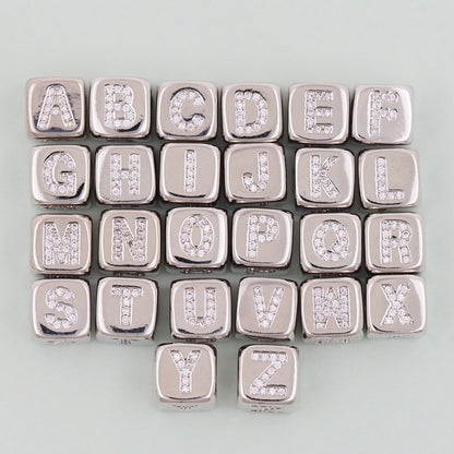 18K Gold Filled Letter Jewelry Beads 4 mm for Jewelry Making