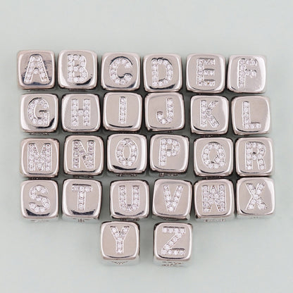 18K Gold Filled Letter Jewelry Beads 4 mm for Jewelry Making