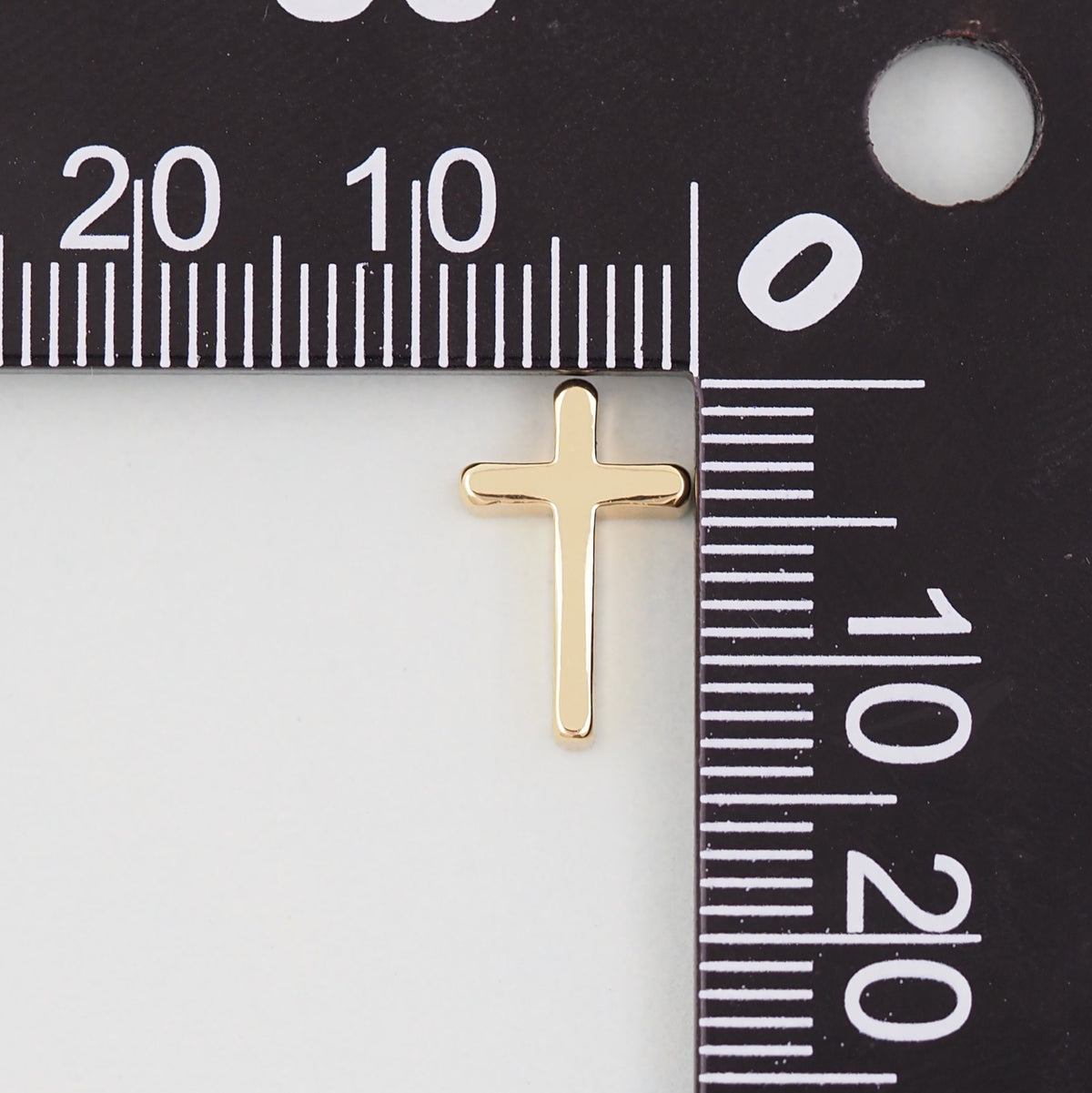 18K Gold Filled Cross Pendant,Cross Charm Bracelet Necklace for DIY Jewelry Making Supply