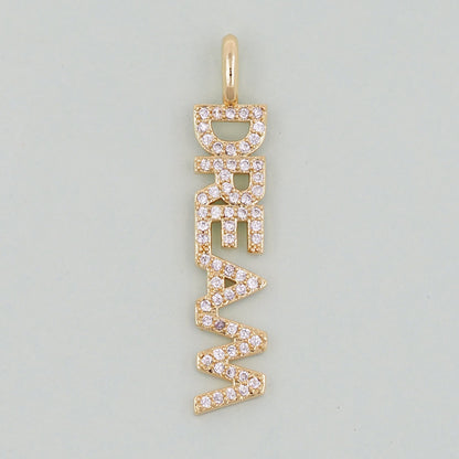 Gold Dream Charms,18K Gold Filled Dream Pendant,Dream Charm Bracelet Necklace for DIY Jewelry Making Supply