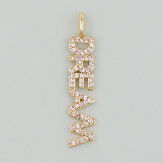 Gold Dream Charms,18K Gold Filled Dream Pendant,Dream Charm Bracelet Necklace for DIY Jewelry Making Supply