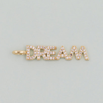 Gold Dream Charms,18K Gold Filled Dream Pendant,Dream Charm Bracelet Necklace for DIY Jewelry Making Supply