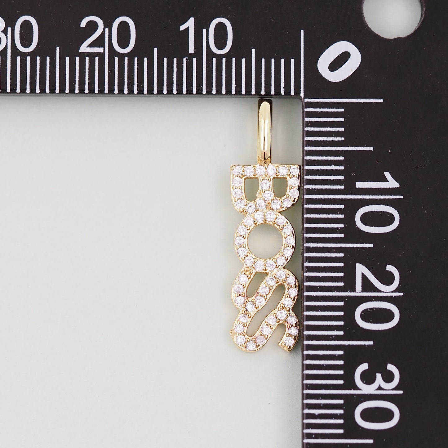Gold Boss Charms,18K Gold Fille Boss Pendant,Boss Charm Bracelet Necklace for DIY Jewelry Making Supply