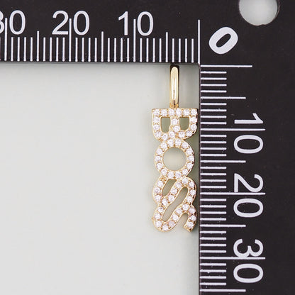 Gold Boss Charms,18K Gold Fille Boss Pendant,Boss Charm Bracelet Necklace for DIY Jewelry Making Supply