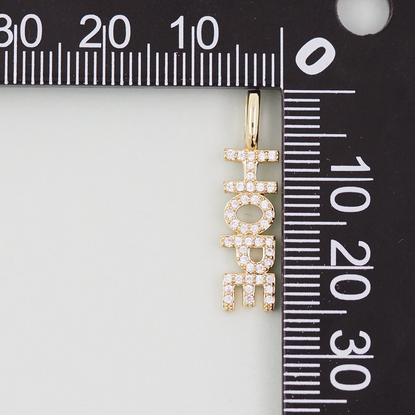 Gold Hope Charms,18K Gold Fille Hope Pendant,Hope Charm Bracelet Necklace for DIY Jewelry Making Supply