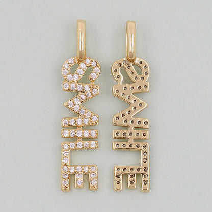 Gold letter Charms,18K Gold Fille letter Pendant,letter Charm Bracelet Necklace for DIY Jewelry Making Supply