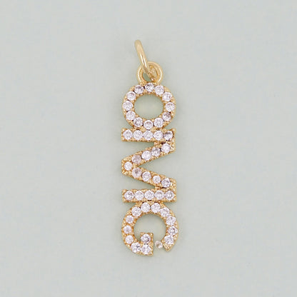 18K Gold Filled Letter Charm Pendant for Jewelry Making