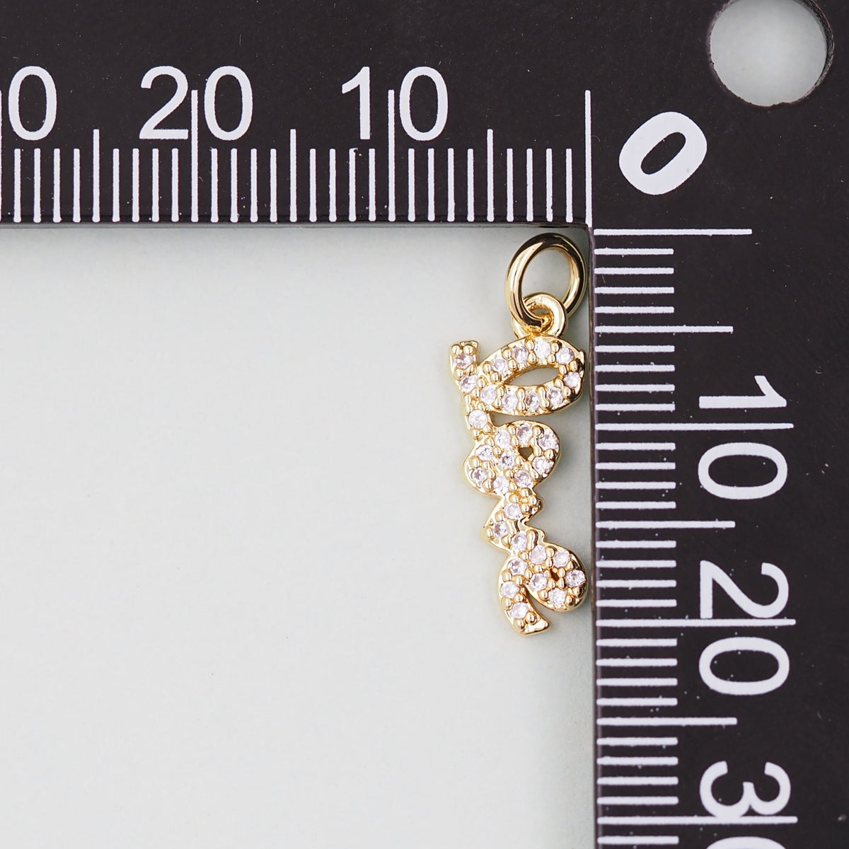 Gold letter Charms,18K Gold Fille Love Pendant,Love Charm Bracelet Necklace for DIY Jewelry Making Supply