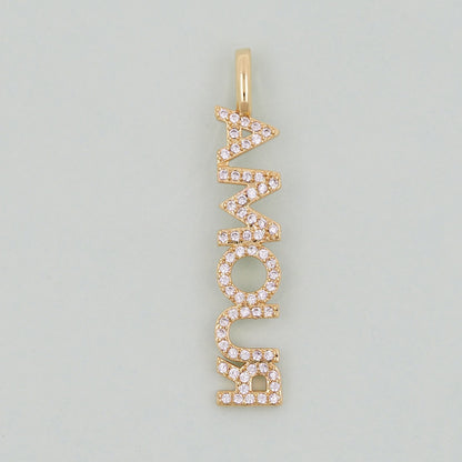 Gold letter Charms,18K Gold Fille amour Pendant,amour Charm Bracelet Necklace for DIY Jewelry Making Supply