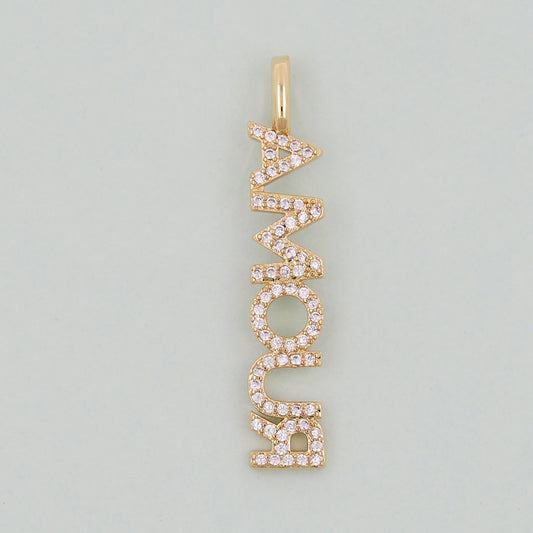 Gold letter Charms,18K Gold Fille amour Pendant,amour Charm Bracelet Necklace for DIY Jewelry Making Supply