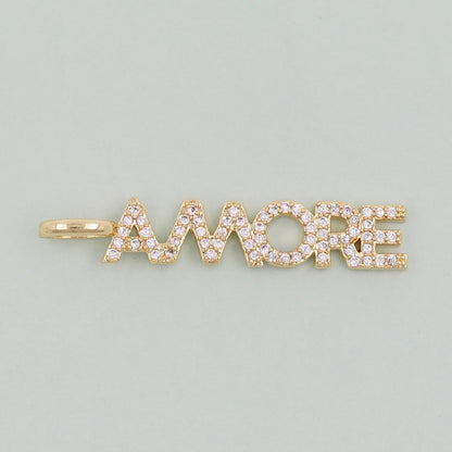 18K Gold Filled Letter Charm Pendant for Jewelry Making