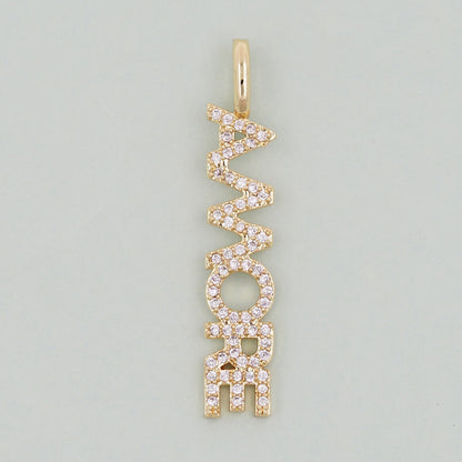 18K Gold Filled Letter Charm Pendant for Jewelry Making