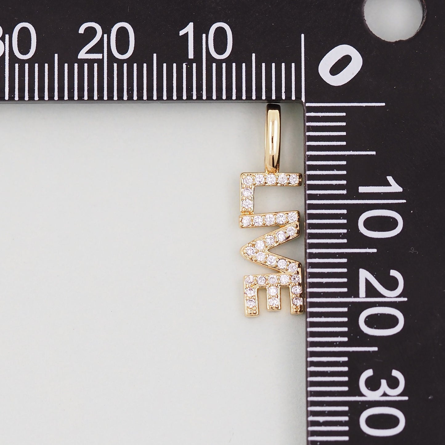 Gold letter Charms,18K Gold Fille Live Pendant,Live Charm Bracelet Necklace for DIY Jewelry Making Supply