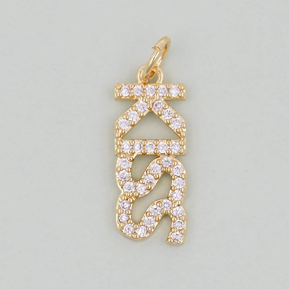 Gold letter Charms,18K Gold Fille Kiss Pendant,Kiss Charm Bracelet Necklace for DIY Jewelry Making Supply