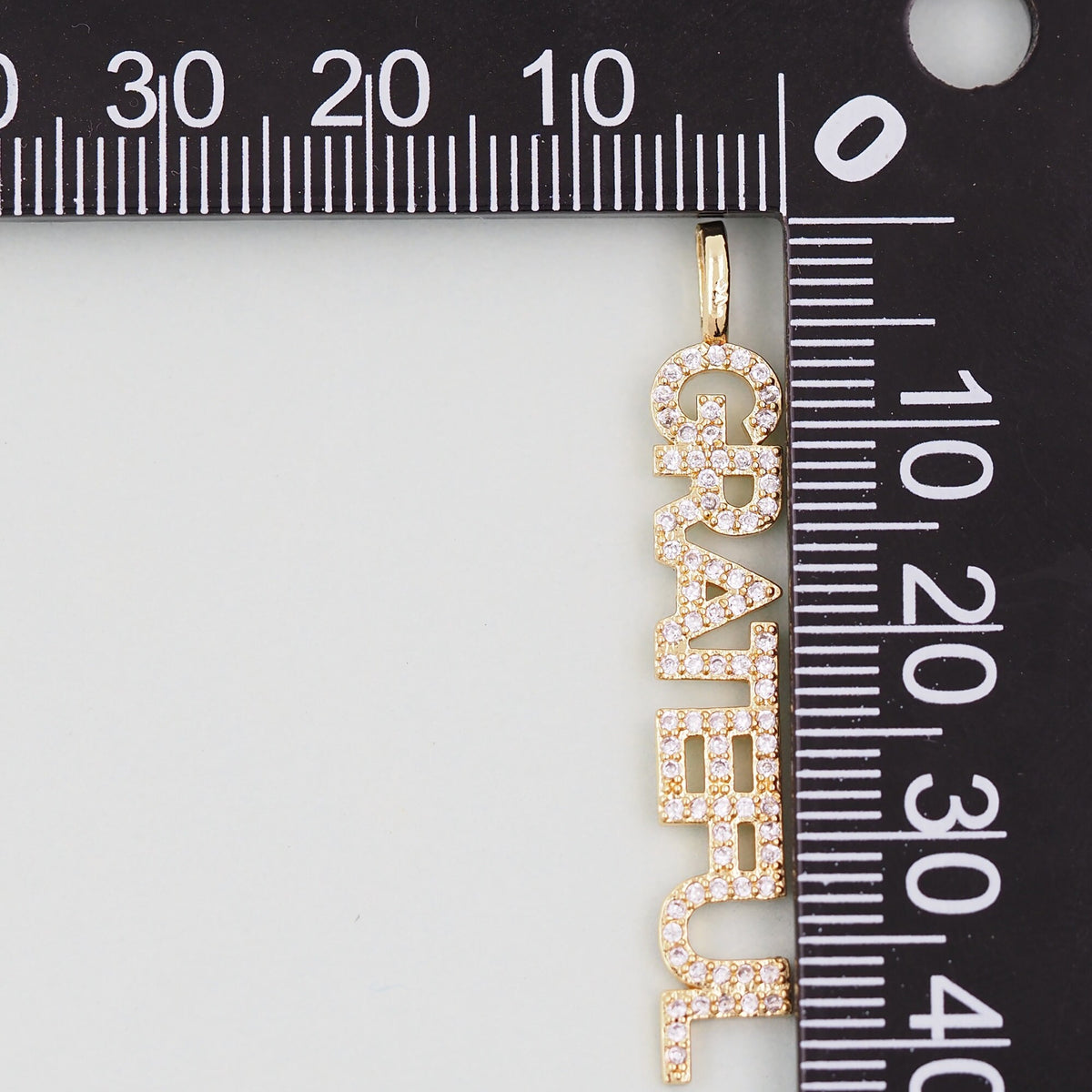 Gold letter Charms,18K Gold Fille grateful Pendant,grateful Charm Bracelet Necklace for DIY Jewelry Making Supply
