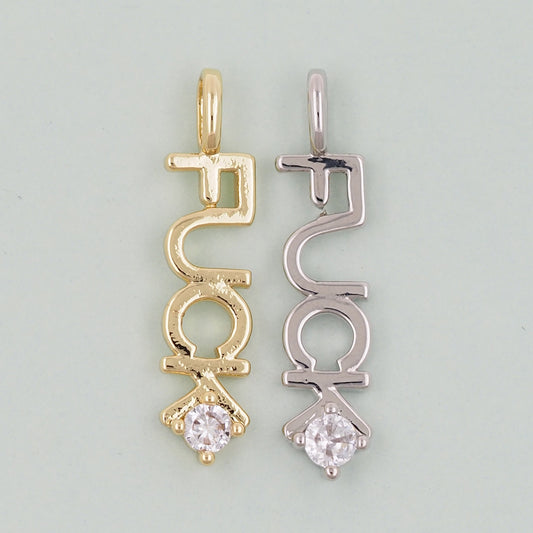 Gold letter Charms,18K Gold Fille Fuck Pendant,Fuck Charm Bracelet Necklace for DIY Jewelry Making Supply