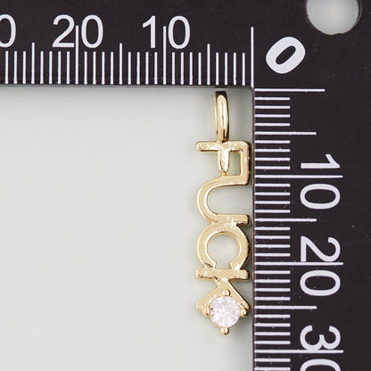 Gold letter Charms,18K Gold Fille Fuck Pendant,Fuck Charm Bracelet Necklace for DIY Jewelry Making Supply