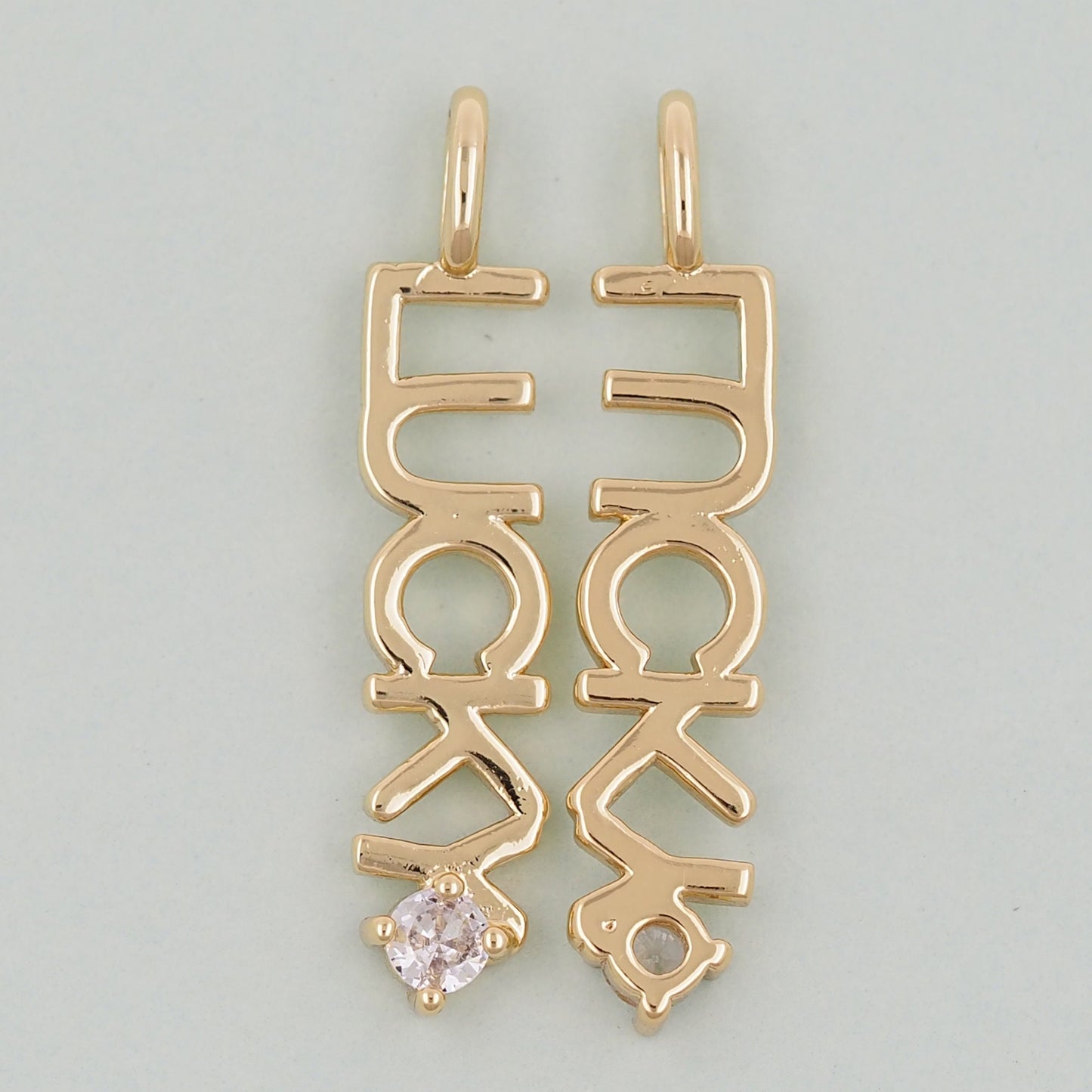 Gold letter Charms,18K Gold Fille Lucky Pendant,Lucky Charm Bracelet Necklace for DIY Jewelry Making Supply