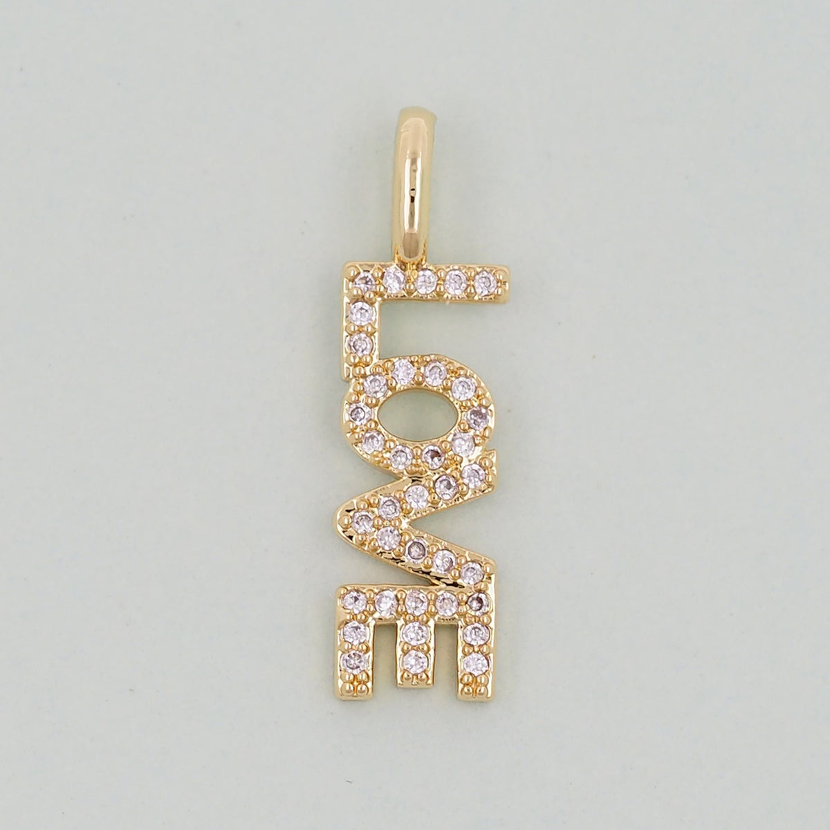 18K Gold Filled Love Charm Pendant for Jewelry Making