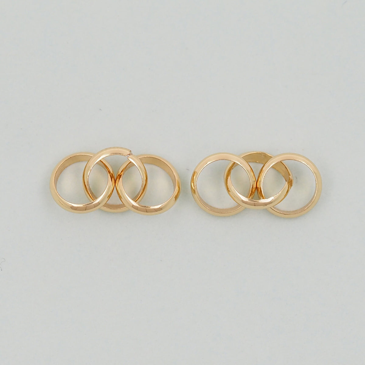 18K Gold filled three oval chain links foe DIY jewelry necklace bracelet earring components