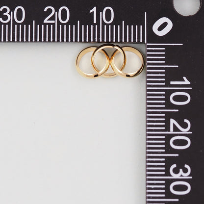 18K Gold filled three oval chain links foe DIY jewelry necklace bracelet earring components