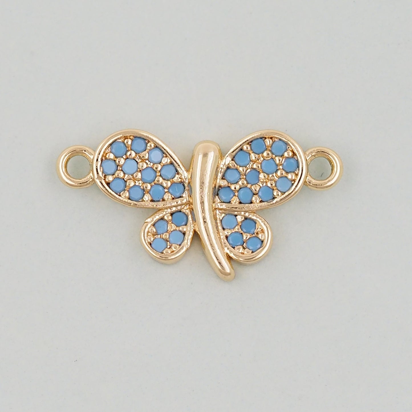 Gold Butterfly Connector Charms,18K Gold Filled Butterfly Pendant,insect Charm Bracelet Necklace for DIY Jewelry Making Supply