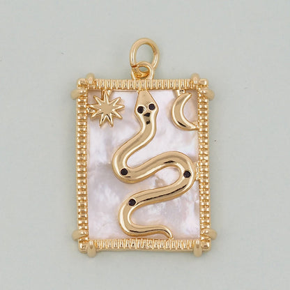 Gold Tarot Charms,18K Gold Fille Tarot Pendant,Tarot Charm Bracelet Necklace for DIY Jewelry Making Supply